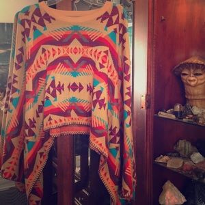 Pendleton batwing sweater tribal Aztec southwest